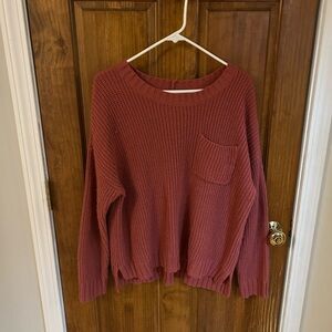 Women's Knit Sweater - Rose Pink